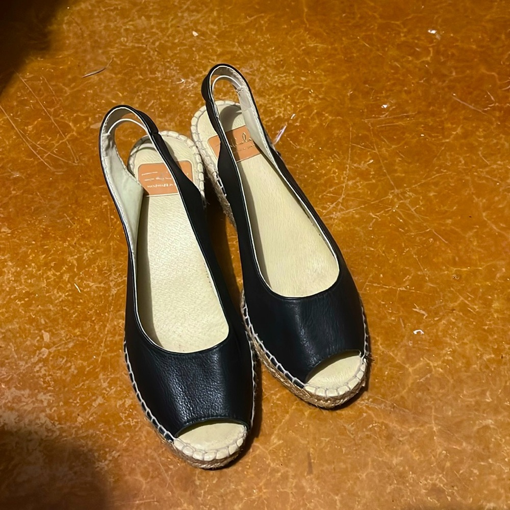 Fabiolas made in Spain slingback espadrille wedge